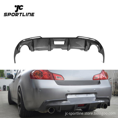 Carbon Fiber Auto Rear Lip Diffuser for Infiniti G37/G35 Sedan 2010-2013
